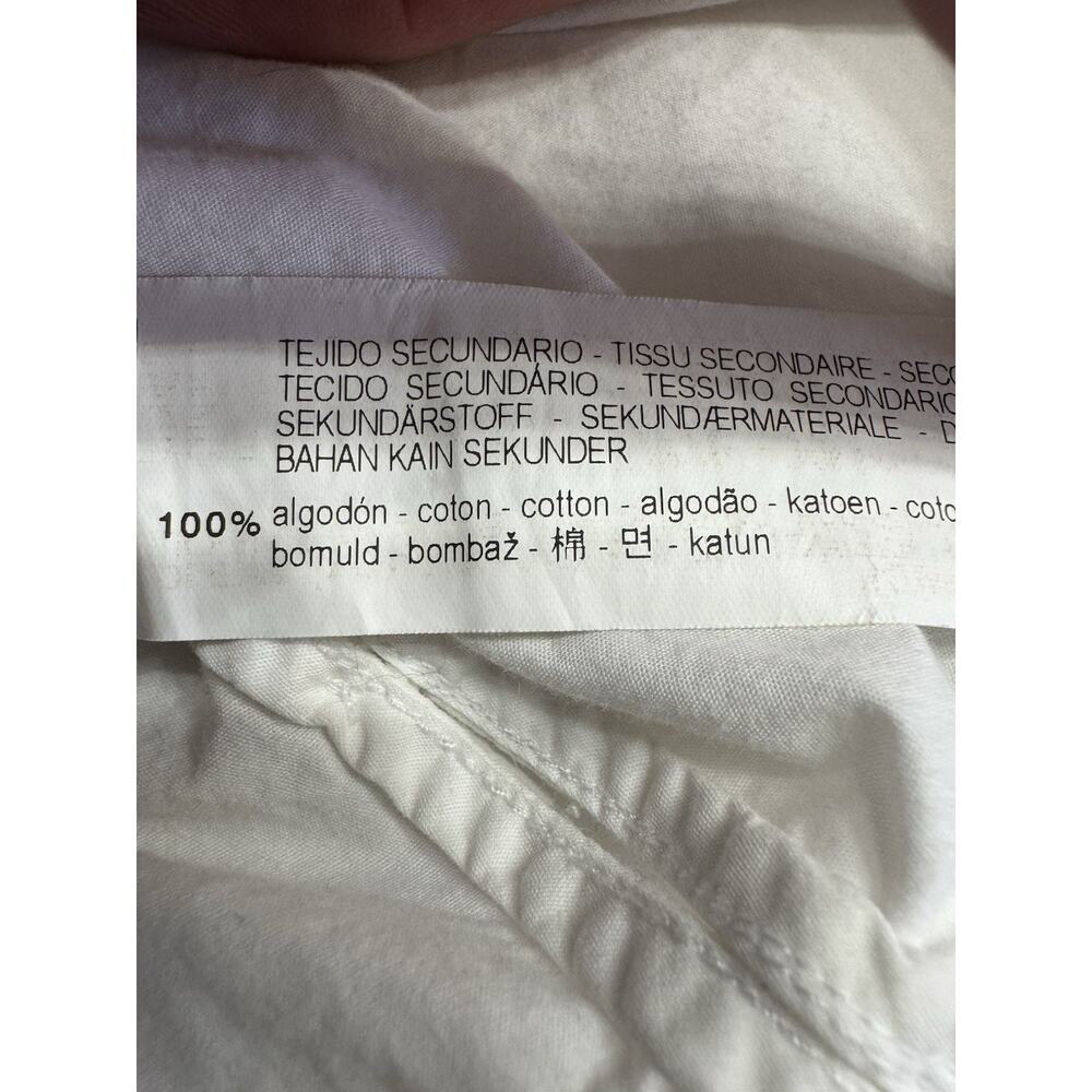 ZARA TRAFALUC COLLECTION GRAY & WHITE LAYERED TOP ZIPPER Mock NECK SMALL - Picture 4 of 7